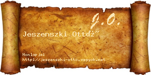 Jeszenszki Ottó névjegykártya