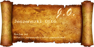 Jeszenszki Ottó névjegykártya