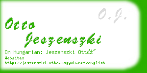 otto jeszenszki business card